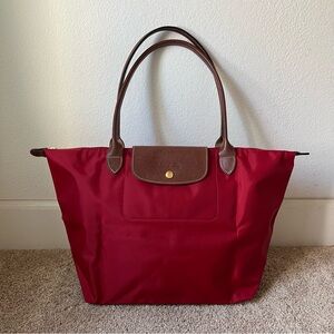 Relisted - Longchamp Le Pliage Original Tote Bag (L) in red